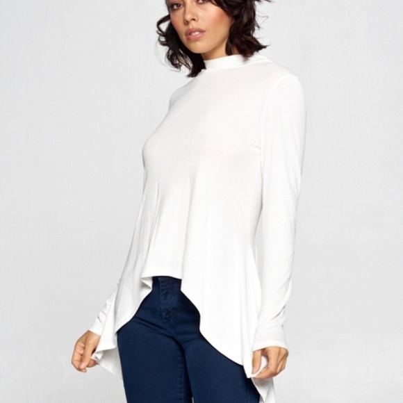 White High Low Top - Picture 3 of 3